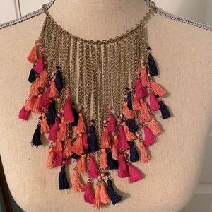 Necklace with Tassels Multicolored